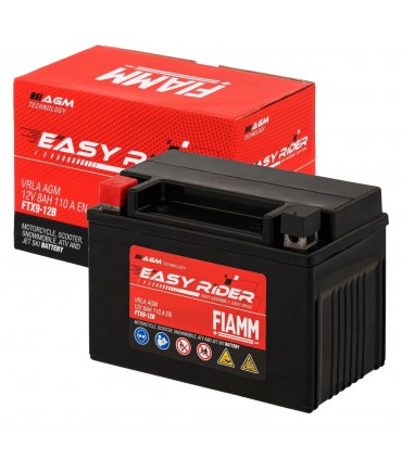 BATTERIA FIAMM 8 AMPERE (10h) AGM PER MOTO FTX9-12B
