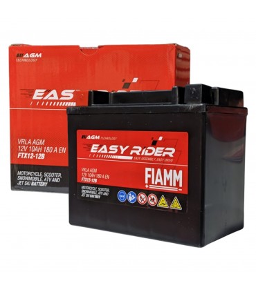 BATTERIA FIAMM 10 AMPERE(10h) AGM PER MOTO FTX12-12B