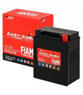 BATTERIA FIAMM 12 AMPERE (10h) AGM PER MOTO FTX12A-3A-12