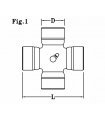CROCIERA CARDANICA 32 x 86     codice  CR326