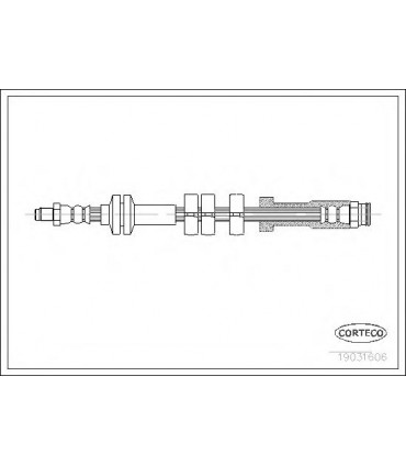 CORTECO 19031606 - Flessibile del freno