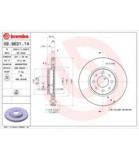 DISCHI FRENO BREMBO---09.9631.14