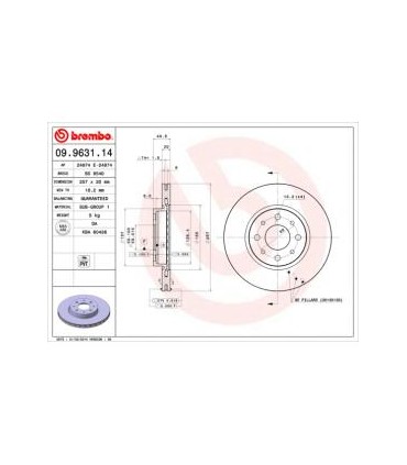DISCHI FRENO BREMBO---09.9631.14