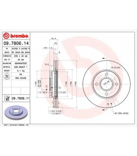 DISCHI FRENO BREMBO---09.7806.14
