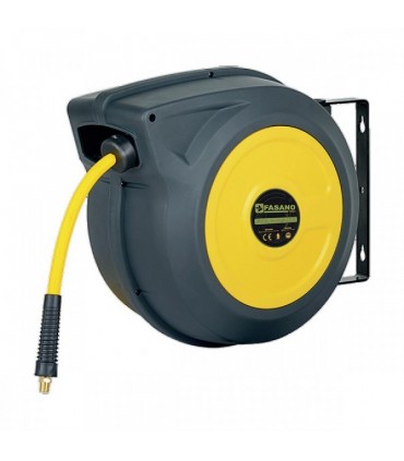 Avvolgitubo automatico per aria compressa. Diametro Ø tubo interno 11x16 mm. Lunghezza tubo 15 metri