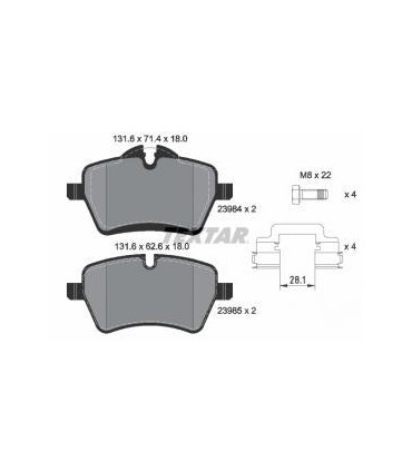Kit pastiglie freno MINI TEXTAR 2398404