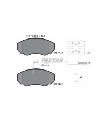 Kit pastiglie freno CITROEN JUMPER-FIAT DUCATO-PEUGEOT BOXER  TEXTAR 2391701