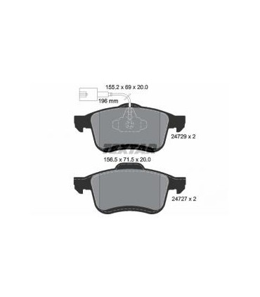 Kit pastiglie freno FIAT DOBLO-LANCIA DELTA-OPEL COMBO TEXTAR  2472901