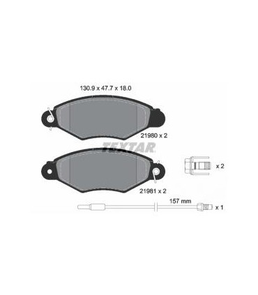 Kit pastiglie freno RENAULT KANGO-NISSAN Kubistar- TEXTAR 2198003
