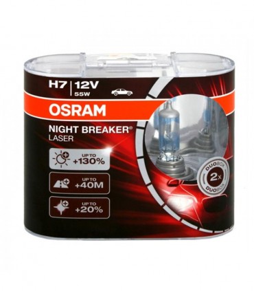 LAMPADE H7 Night Breaker Laser+130% duo box Marca: OSRAM 64210NBL