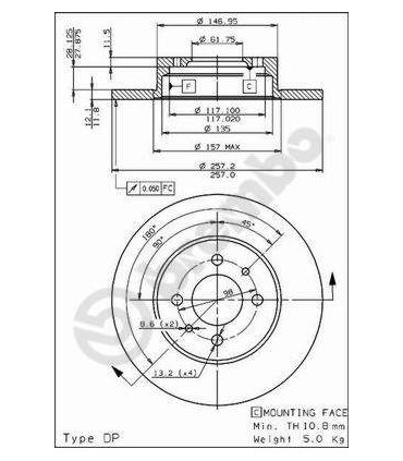 4448411 COPPIA DISCHI FIAT RITMO 105 TC DELTA HF 1.6 124 SPIDEREUROPA ARGENTA
