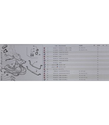 TUBO SERBATOIO FLESSIBILE ORIGINALE FIAT CODICE 46780210 PER LANCIA LYBRA