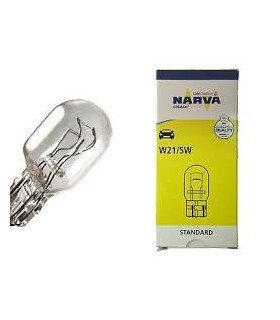 NARVA Lampadina, Luce stop / Luce posteriore  W3x16d, 21/5W, 12V