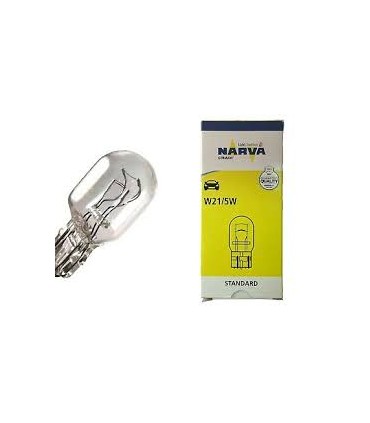 NARVA Lampadina, Luce stop / Luce posteriore  W3x16d, 21/5W, 12V