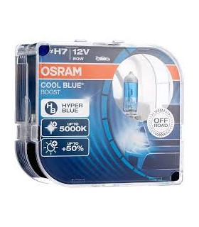 Osram 62210CBB-HCB Cool Blue BOOST - H7 - New Model - OFF ROAD +50% Luminosità Lampada Alogena per Proiettori, Duobox 80W