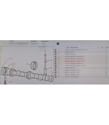 BOCCOLA FIAT ORIGINALE PER ALBERO DISTRIBUZIONE FIAT UNO-PANDA  4271590