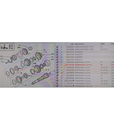 INGRANAGGIO CAMBIO 1a   FIAT ULYSSE LANCIA Z  2.0 T. ie 9627507188