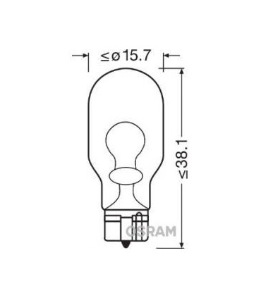 LAMPADINA, INDICATORE DIREZIONE W16W, 12V (OSRAM ORIGINAL 921)