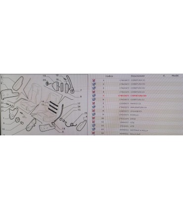 174632673 RIVESTIMENTO SEDILE ANTERIORE DESTRO FIAT PUNTO GT