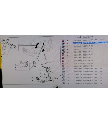 735322683 RIVESTIMENTO ABBELLIMENTO ANTERIORE SINISTRO DOBLO