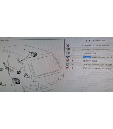 5956307  UNO TURBO CORNICE TUBO PASSAGGIO CAVI ELETTRICI