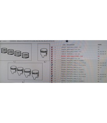 SERIE ANELLI STANTUFFO FIAT UNO LANCIA DELTA ORIGINALI CODICE 5880960
