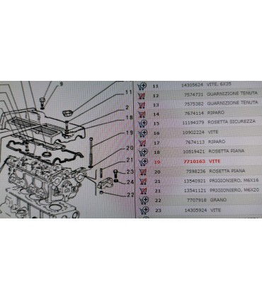 VITE BASAMENTO MOTORE LANCIA DELTA EVOLUZIONE THEMA COUPE ALFA 155 FIAT 7710163