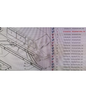 Modanatura porta anteriore sinistra Fiat Ducato ORIGINALE 735306161
