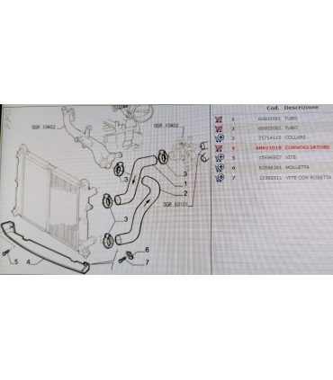 Convogliatore  protezione fondo radiatore Alfa Romeo 145-146- 60621018