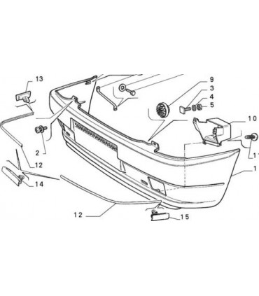7710331 STAFFA PARAURTI ANTERIORE LANCIA Y10 UNO TUBO I.E. UNO