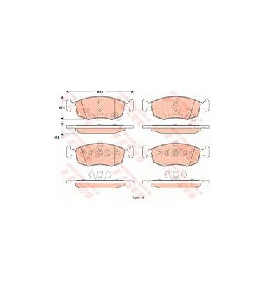 Kit pastiglie freno, TRW - Rif.: GDB1921 PANDA 1.3 D MJ 2012-