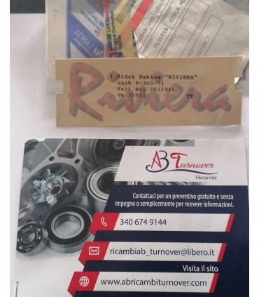 LOGO EMBLEMA "RIVIERA" FIAT ORIGINALE