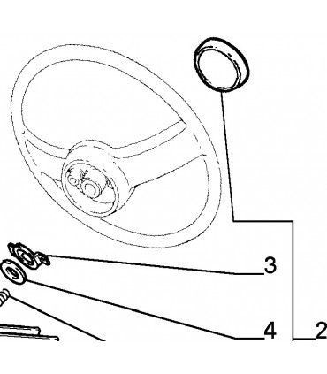 182205380 COMANDO AVVISATORE FIAT CINQUECENTO