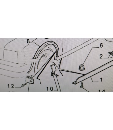 7641971 STAFFA FISSAGGIO MODANATURA SOTTO PORTA FIAT UNO R89