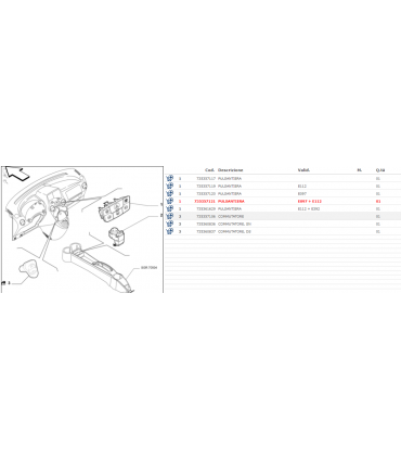 735357121 PULSANTIERA FIAT PANDA ORIGINALE