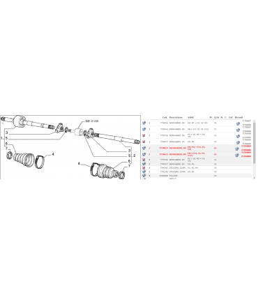 7739015 SEMIALBERO PER FIAT PUNTO ORIGINALE