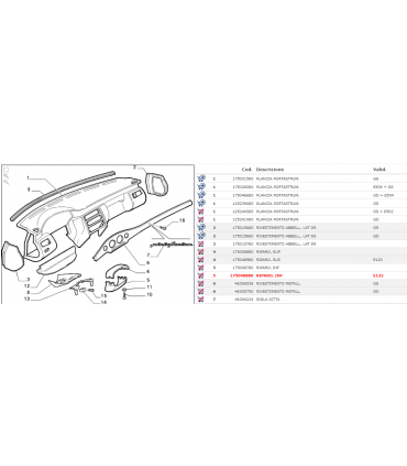 175048880 RIPARO COPRI DEVIO FIAT COUPE' ORIGINALE