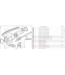 175008780 RIPARO COPRI DEVIO FIAR COUPE' ORIGINALE