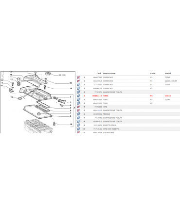 60612113 TUBO RACCORDO TESTA CILINDRI FIAT COUPE ORIGINALE
