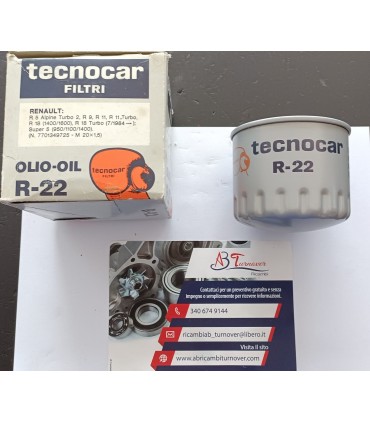 FILTRO OLIO TECNOCAR RENAULT R 5 9 11 18 SUPER 5 - TECNOCAR R22