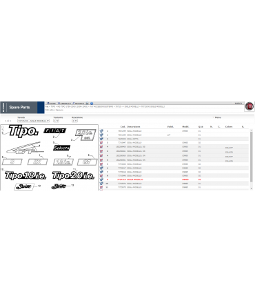 7727719	SIGLA MODELLO PER FIAT TIPO ORIGINALE