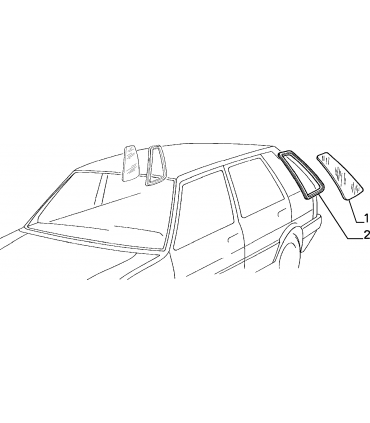 5941445 GUARNIZIONE VETRO POSTERIORE SX FIAT UNO 5 PORTE originale