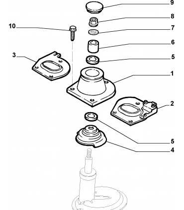 SUPPORTO AMMORTIZZATORE DESTRO  FIAT DOBLO'-PALIO-STRADA- IMPERGOM 29043