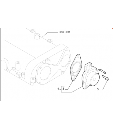 Guarnizione originale Fiat per pompa a vuoto Alfa Romeo, Fiat, Lancia OE 71778655
