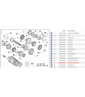 9464823088 SINCRONIZZATORE 5A/6A PER ML6C-COPPIA PONTE 15 X 67FIAT DOBLO', DUCATO, SCUDO E LANCIA PHEDRA