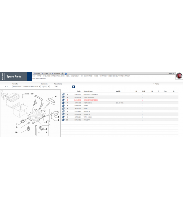 51891940 CINGHIA FISSAGGIO BATTERIA FIORINO 2007-2016