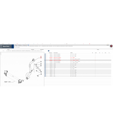 52090659 TUBO INTERCOOLER FIAT 500 X ORIGINALE