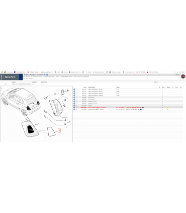 735638269 Rivestimento Coprifanale Posteriore Fiat 500 2015 Sinistro Da Verniciare