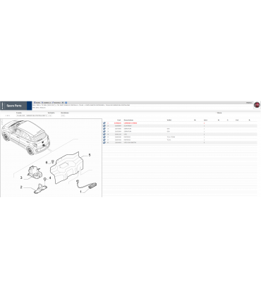 51900266 COMANDO A MANO PORTELLONE FIAT 500L 2012