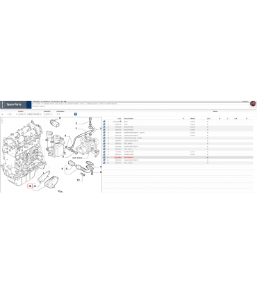 Distanziale raccordo tubo olio lubrificante Fiat Alfa Romeo Lancia originale OEM 55197842